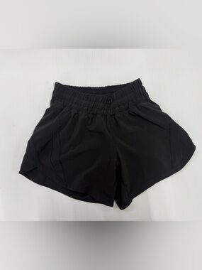 Lululemon Hotty Hot Shorts Black Size 6 High Rise Running Athletic